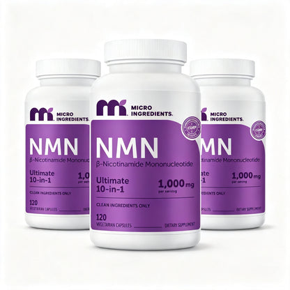 Micro Ingredients NMN Complex 1,000mg Per Serving, Veggie Capsules（PACK OF 2）