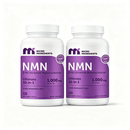 Micro Ingredients NMN Complex 1,000mg Per Serving, Veggie Capsules（PACK OF 2）