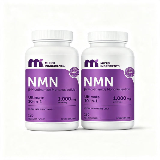 Micro Ingredients NMN Complex 1,000mg Per Serving, Veggie Capsules（PACK OF 2）