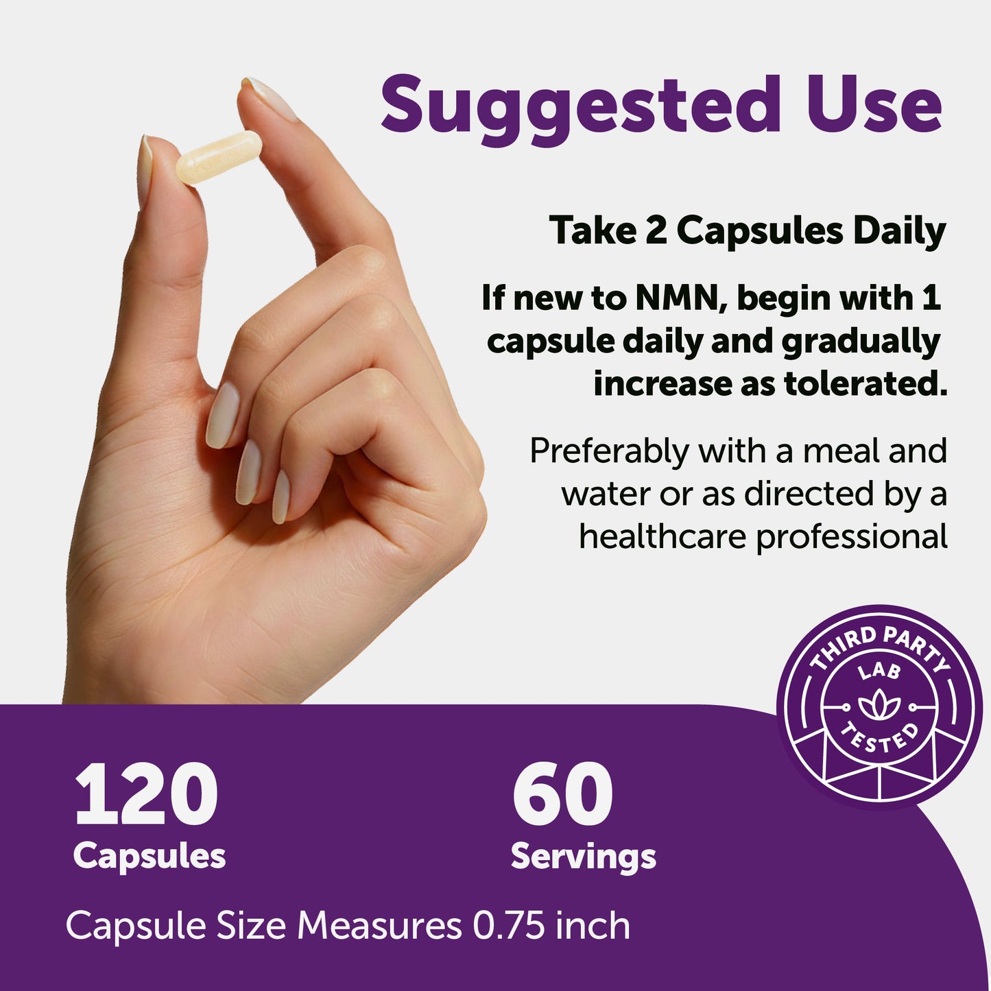 Micro Ingredients NMN Complex 1,000mg Per Serving, Veggie Capsules（PACK OF 2）