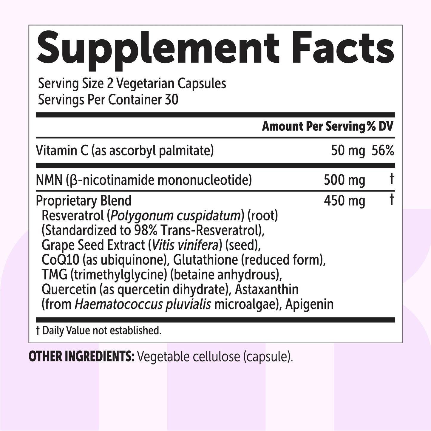 Micro Ingredients NMN Complex 1,000mg Per Serving, Veggie Capsules（PACK OF 2）