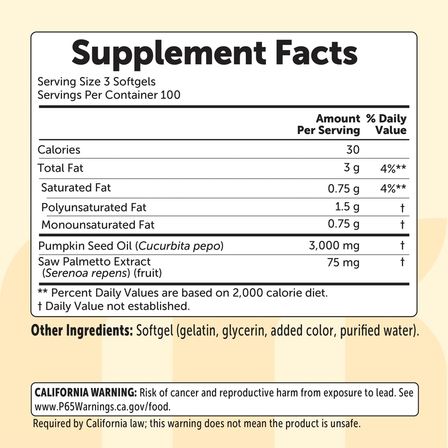 Micro Ingredients Pumpkin Seed Oil with Saw Palmetto