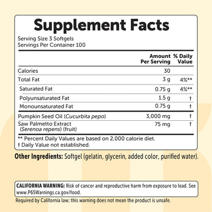 Micro Ingredients Pumpkin Seed Oil with Saw Palmetto